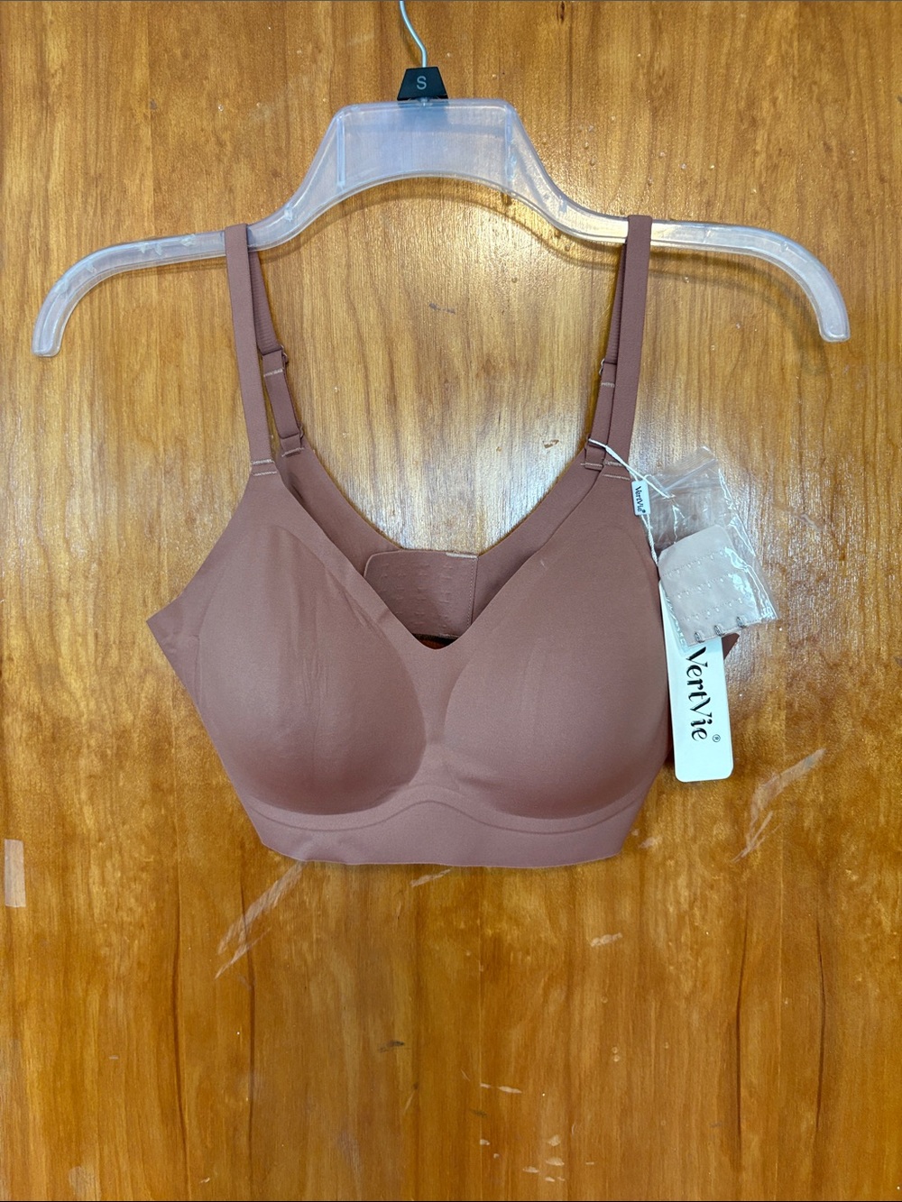 NWT Vertvie Smooth Wireless Light Support Bra - Brown - Size M